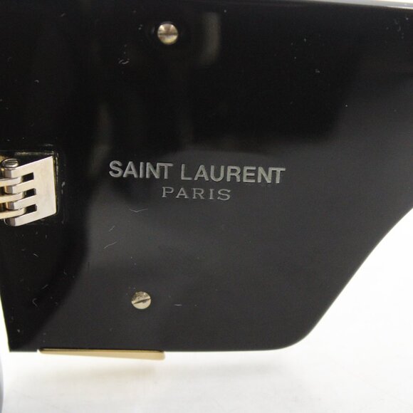 Pre-Owned Saint Laurent SLM119 Blaze Oversized Cat Eye Sunglasses in Black/Gold - Picture 8 of 12